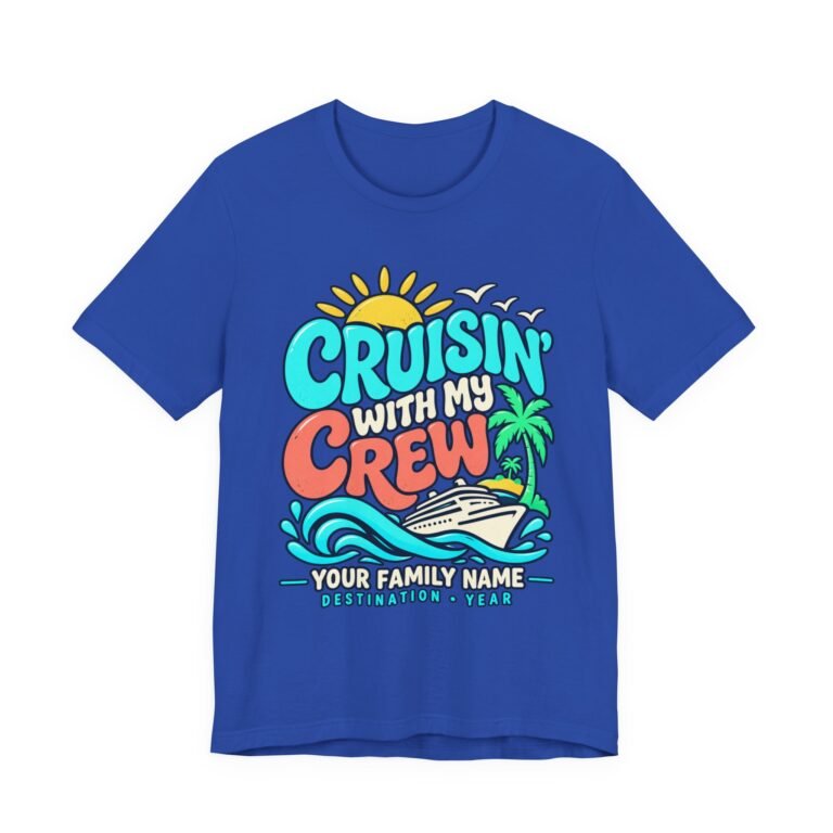 Personalized Cruise Shirt – Cruisin’ With My Crew Custom Family Vacation T-Shirt